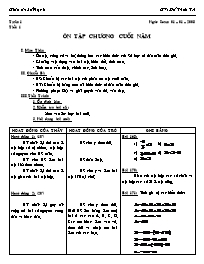 Giáo án Số học Lớp 6 - Tiết 108: Ôn tập chươn