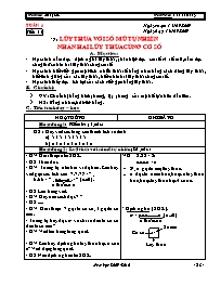 Giáo án Số học Lớp 6 - Tiết 11: Lũy thừa với 