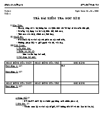 Giáo án Số học Lớp 6 - Tiết 111: Trả bài kiểm