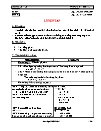 Giáo án Số học Lớp 6 - Tiết 12: Luyện tập - N