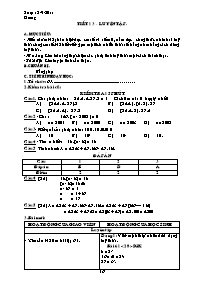 Giáo án Số học Lớp 6 - Tiết 13 đến 15 - Năm học 2011-2012