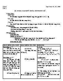 Giáo án Số học Lớp 6 - Tiết 14, Bài 8: Chia h