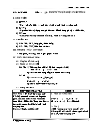 Giáo án Số học Lớp 6 - Tiết 15, Bài 9: Thứ tự