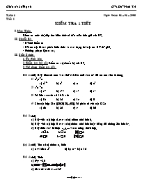 Giáo án Số học Lớp 6 - Tiết 18: Kiểm tra 1 ti