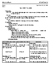 Giáo án Số học Lớp 6 - Tiết 24, Bài 13: Ước v