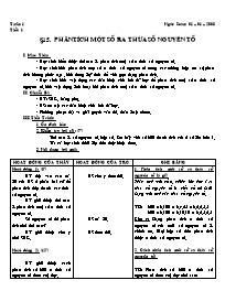 Giáo án Số học Lớp 6 - Tiết 27, Bài 15: Phân 