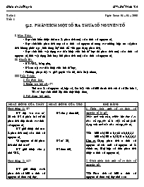 Giáo án Số học Lớp 6 - Tiết 27, Bài 15: Phân 