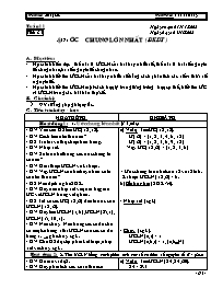 Giáo án Số học Lớp 6 - Tiết 31: Ước chung lớn