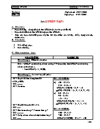 Giáo án Số học Lớp 6 - Tiết 32: Luyện tập - Năm học 2009-2010 - Võ Văn Đồng