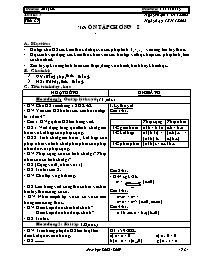 Giáo án Số học Lớp 6 - Tiết 37: Ôn tập chương I - Năm học 2008-2009 - Võ Văn Đồng