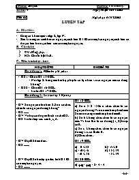 Giáo án Số học Lớp 6 - Tiết 43: Luyện tập - Năm học 2008-2009 - Võ Văn Đồng