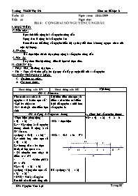 Giáo án Số học Lớp 6 - Tiết 44: Cộng ai số ng