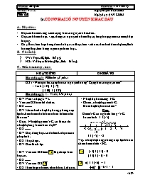 Giáo án Số học Lớp 6 - Tiết 45, Bài 5: Cộng hai số nguyên khác dấu - Năm học 2008-2009 - Võ Văn Đồng