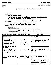 Giáo án Số học Lớp 6 - Tiết 45, Bài 5: Cộng hai số nguyên khác dấu - Đỗ Thừa Trí