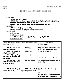 Giáo án Số học Lớp 6 - Tiết 45, Bài 5: Cộng h