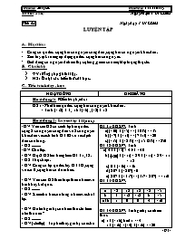 Giáo án Số học Lớp 6 - Tiết 46: Luyện tập - Năm học 2008-2009 - Võ Văn Đồng