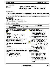 Giáo án Số học Lớp 6 - Tiết 51: Quy tắc dấu ngoặc - Năm học 2008-2009 - Võ Văn Đồng