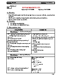 Giáo án Số học Lớp 6 - Tiết 56: Ôn tập học kỳ I (tiếp theo) - Năm học 2006-2007 - Võ Văn Đồng