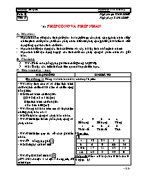 Giáo án Số học Lớp 6 - Tiết 6: Phép cộng và p