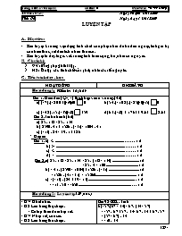 Giáo án Số học Lớp 6 - Tiết 64: Luyện tập - N