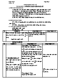 Giáo án Số học Lớp 6 - Tiết 68, Bài 1: Mở rộng khái niệm phân số (Bản 4 cột)