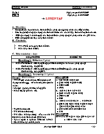 Giáo án Số học Lớp 6 - Tiết 7: Luyện tập - Nă