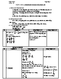 Giáo án Số học Lớp 6 - Tiết 70, Bài 3: Tính chất cơ bản của phân số (Bản 4 cột)
