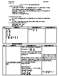 Giáo án Số học Lớp 6 - Tiết 77, Bài 6: So sánh phân số (Bản 4 cột)