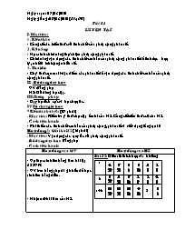 Giáo án Số học Lớp 6 - Tiêt 81 đến 83 - Năm học 2009-2010