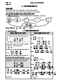 Giáo án Số học Lớp 6 - Tiết 84, Bài 10: Phép nhân phân số - Năm học 2005-2006 - Nguyễn Văn Lợi