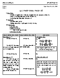 Giáo án Số học Lớp 6 - Tiết 87, Bài 12: Phép 