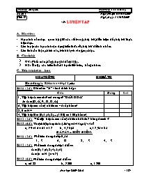 Giáo án Số học Lớp 6 - Tiết 9: Luyện tập - Nă