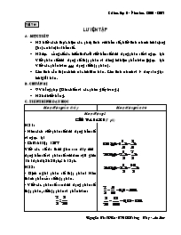 Giáo án Số học Lớp 6 - Tiết 91 đến 99 - Năm học 2006-2007 - Nguyễn Thế Viễn