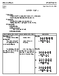Giáo án Số học Lớp 6 - Tiết 91: Luyện tập - Đ