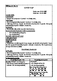 Giáo án Số học Lớp 6 - Tiết 91: Luyện tập - Năm học 2006-2007