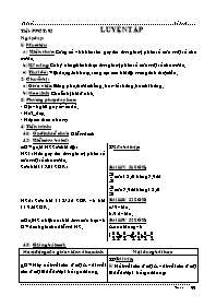 Giáo án Số học Lớp 6 - Tiết 95: Luyện tập (Bả