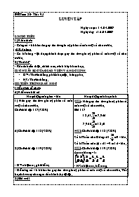Giáo án Số học Lớp 6 - Tiết 95: Luyện tập - Năm học 2006-2007