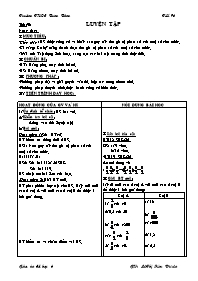 Giáo án Số học Lớp 6 - Tiết 96: Luyện tập - Lê Thị Kim Duyên