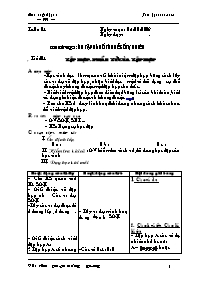 Giáo án Số học Lớp 6 - Tuần 1 đến 19 - Năm họ