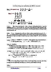 6 Bài tập và đáp án mẫu luyện thi học sinh giỏi môn Toán Lớp 6