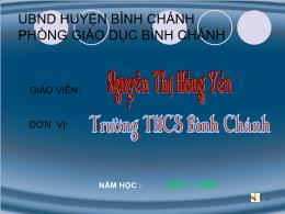 Bài giải môn Hình học Lớp 8 - Bài 7: Trường hợp đồng dạng thứ ba - Năm học 2005-2006 - Nguyễn Thị Hồng Yến