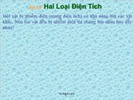 Bài giảng môn Vật lí Lớp 7 - Bài 18: Hai loại
