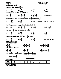 Bài kiểm tra 1 tiết môn Số học Lớp 6 - Năm họ