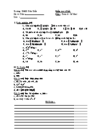 Bài kiểm tra 1 tiết Số học Lớp 6 - Tiết 19 - Trường THCS Tân Tiến