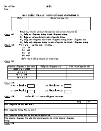 Bài kiểm tra 45 phút môn Số học Lớp 6 - Chương II (2 đề)