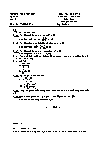 Bài kiểm tra học kỳ II môn Toán Lớp 6 - Năm học 2009-2010 - Võ Thành Nam