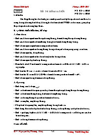 Bài kiểm tra một tiết môn Hình học Lớp 6 - Tiết 14: Kiểm tra 1 tiết - Năm học 2010-2011 - Nguyễn Thị Phương Thúy