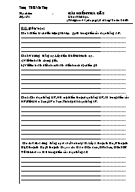 Bài kiểm tra số 3 môn Hình học Lớp 6 - Trường