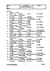 Bài kiểm tra trắc nghiệm môn Tiếng Anh - Bài
