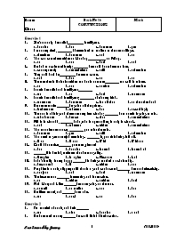 Bài kiểm tra trắc nghiệm môn Tiếng Anh - Bài